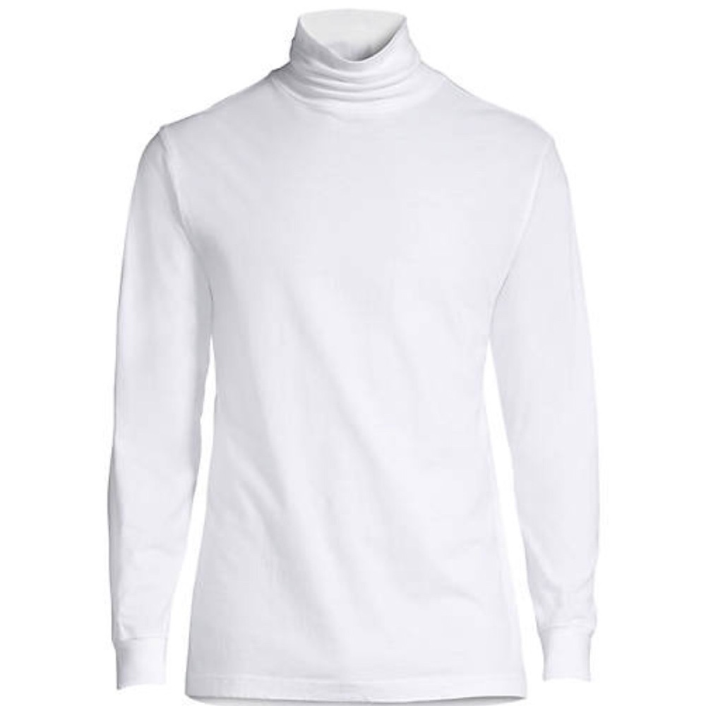 NWT LANDS END Mens MED 100% cotton turtle neck